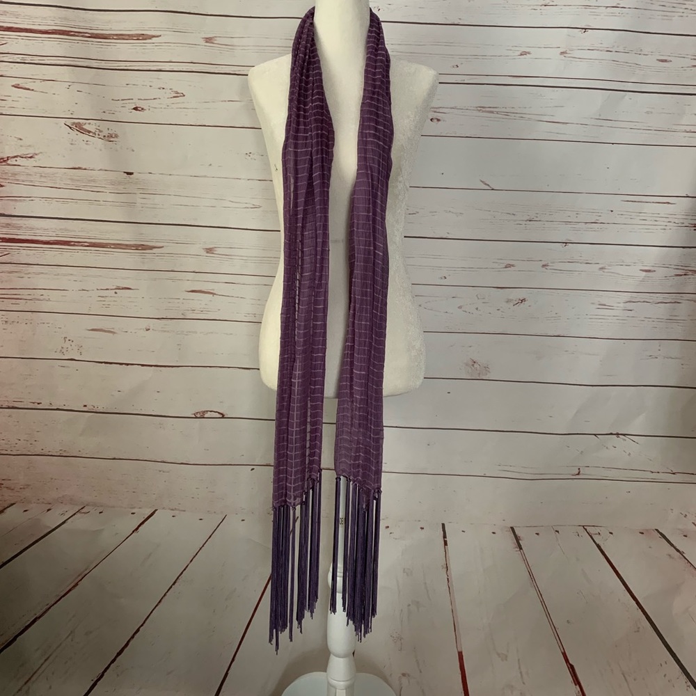 Purple Rayon Scarf - Picture 2 of 7